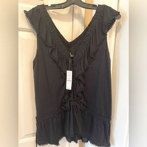 NWT Black WHBM Medium Top